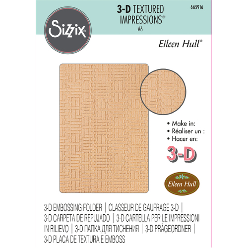 Sizzix Woven Leather 3-D Textured Impressions Embossing Folder