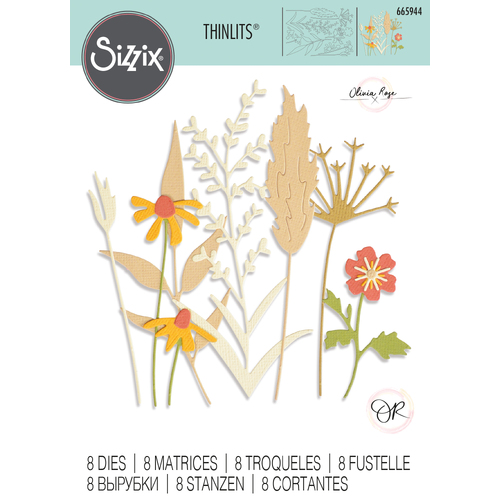 Sizzix Delicate Autumn Stems Thinlits Die Set
