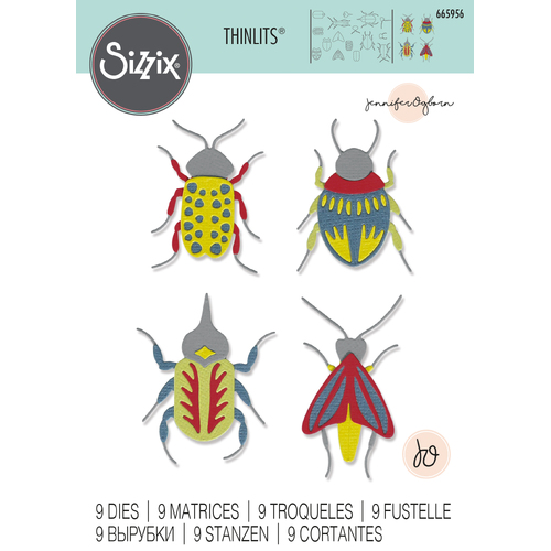 Sizzix Patterned Bugs Thinlits Die Set