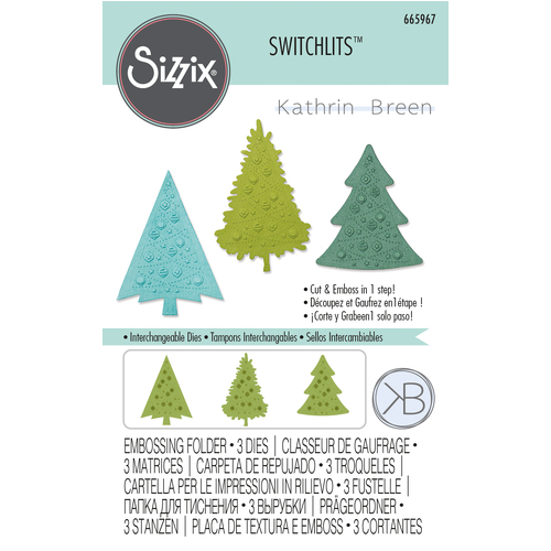 Sizzix Festive Trees Switchlits Embossing Folder