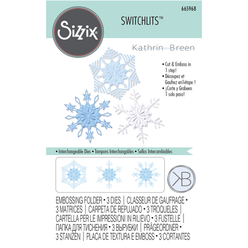 Sizzix Winter Snowflakes Switchlits Embossing Folder