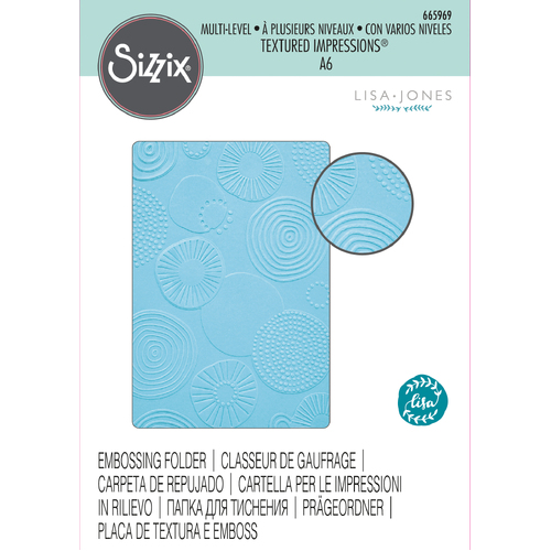 Sizzix Abstract Round Multi-Level Textured Impressions Embossing Folder