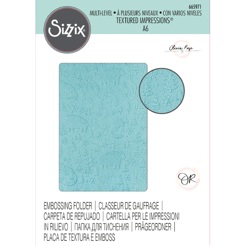 Sizzix Nordic Pattern Multi-Level Textured Impressions Embossing Folder