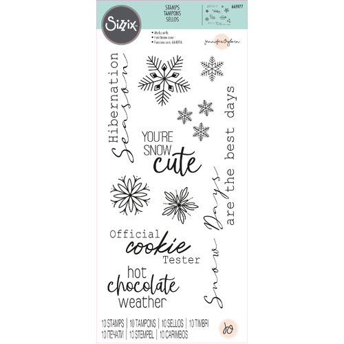 Sizzix Winter Sentiments Clear Stamps