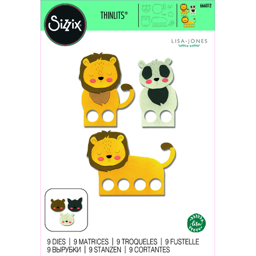 Sizzix Animal Finger Puppets Thinlits Die Set
