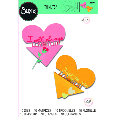 Sizzix Heart Slider Card Thinlits Die Set