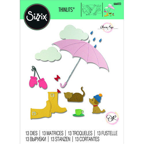 Sizzix Rainy Day Thinlits Die Set