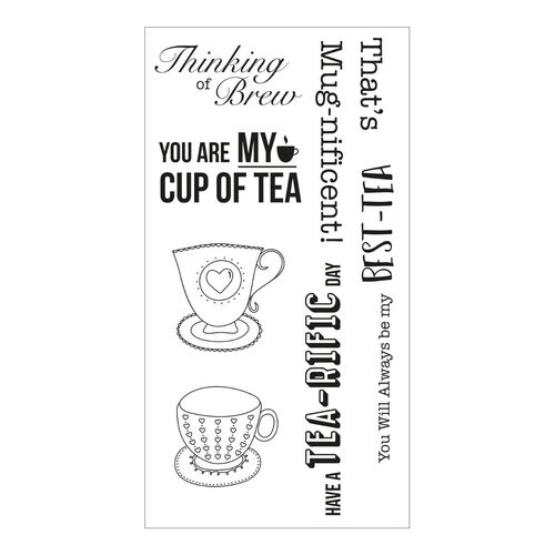 Sizzix Tea-rific Clear Stamps