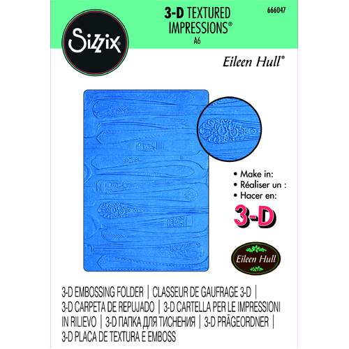 Sizzix Silverware 3-D Textured Impressions Embossing Folder