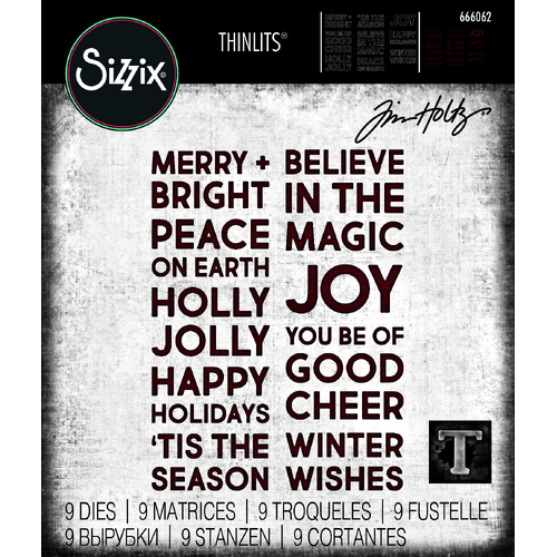 Tim Holtz Bold Text - Christmas Thinlits Die Set
