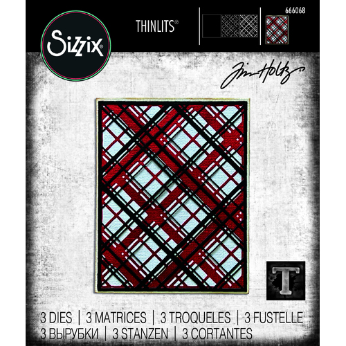 Tim Holtz Layered Plaid Thinlits Die Set