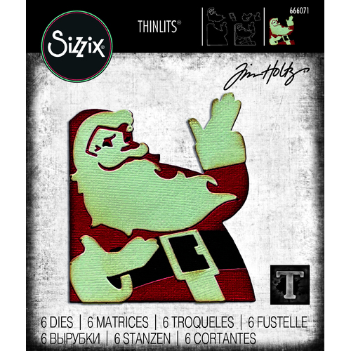 Tim Holtz Retro Santa Thinlits Die Set
