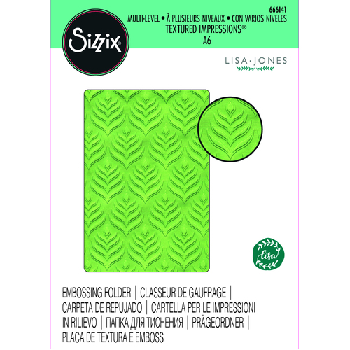 Sizzix Palm Repeat Multi-Level Textured Impressions Embossing Folder