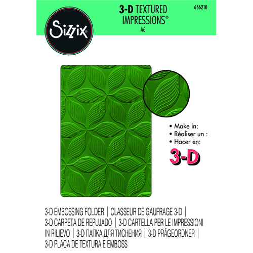 Sizzix 3-D Textured Impressions Embossing Folder Defined Petals