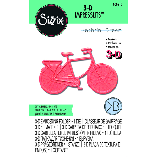 Sizzix Bicycle 3-D Impresslits Embossing Folder