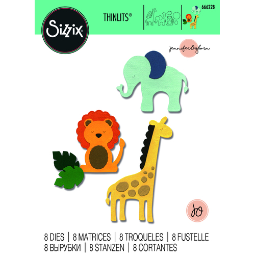 Sizzix Basic Zoo Animals Thinlits Die Set