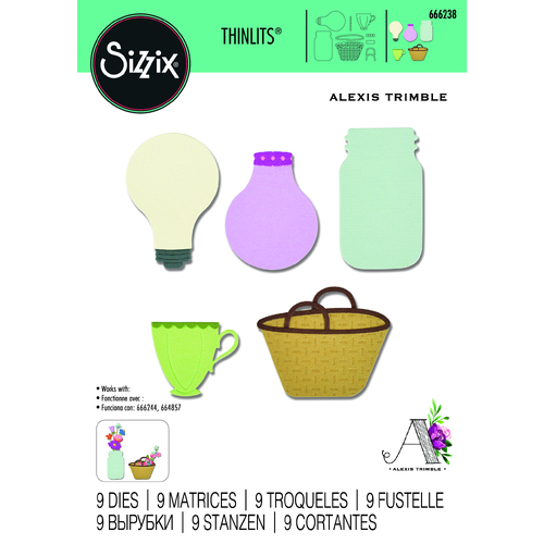 Sizzix Floral Vessels Thinlits Die Set