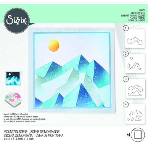 Sizzix Mountain Scene Layered Stencils