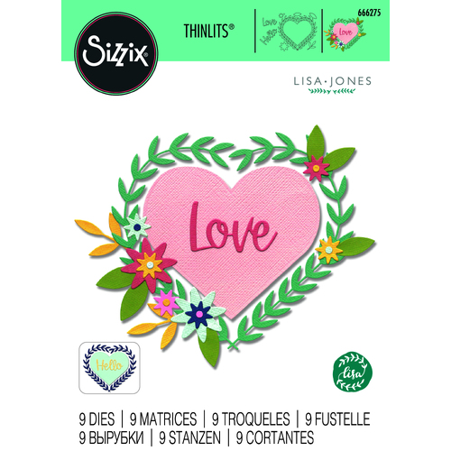 Sizzix Hello Love Thinlits Die Set