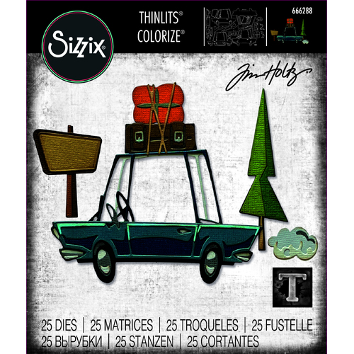 Tim Holtz Road Trip Colorize Thinlits Die Set
