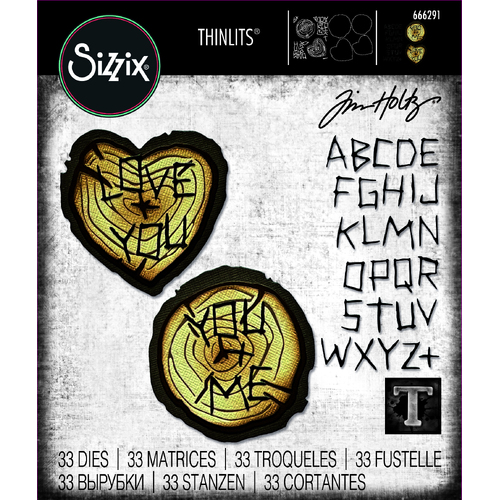 Tim Holtz Wood Slice Thinlits Die Set