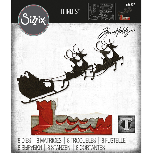 Tim Holtz Reindeer Sleigh Thinlits Die Set