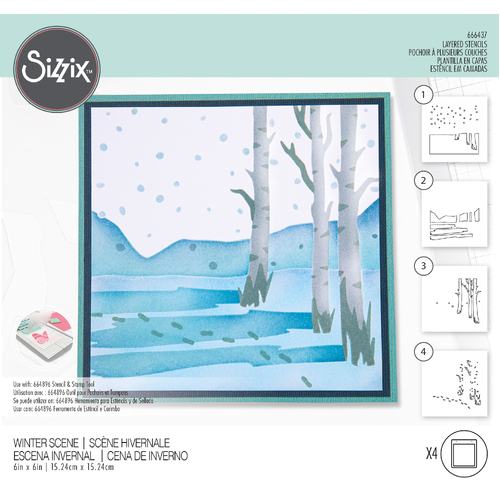 Sizzix Winter Scene Layered Stencils