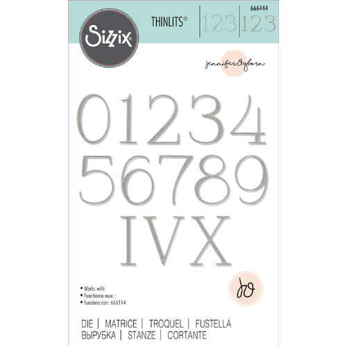 Sizzix Elegant Numerals Thinlits Die