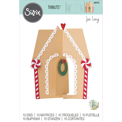 Sizzix Gingerbread House Card Thinlits Die Set