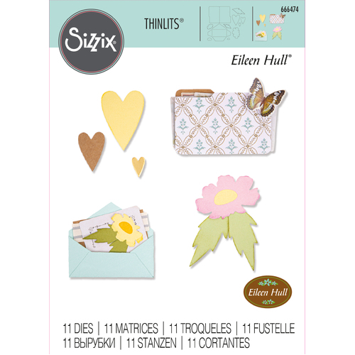 Sizzix Envelope Folder & Flowers Thinlits Die Set