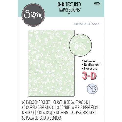 Sizzix Snowberry 3D Textured Impressions A5 Embossing Folder
