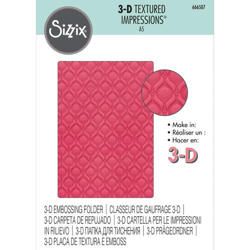 Sizzix Ornate Repeat 3D Textured Impressions A5 Embossing Folder