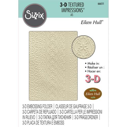 Sizzix 3D Textured Impressions A5 Embossing Folder : Lace by Eileen Hull