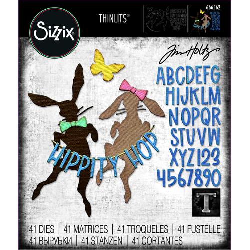 Sizzix Thinlits Die Set 8PK Vault Hippity Hop by Tim Holtz