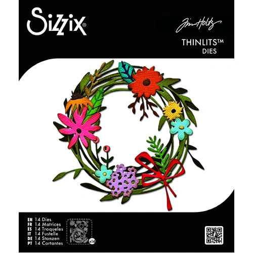 Sizzix Thinlits Die Vault Funky Floral Wreath by Tim Holtz