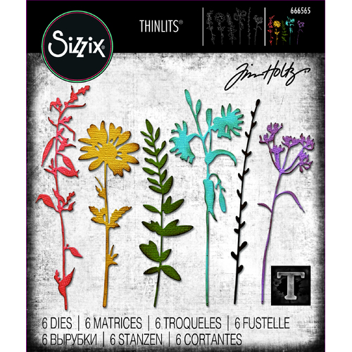 Sizzix Thinlits Die Set 6PK Vault Wildflowers ÿby Tim Holtz