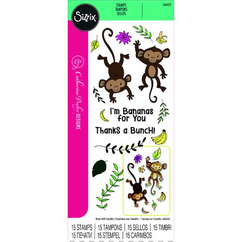 Sizzix Clear Stamps Set 15PK Going Bananas by Catherine Pooler