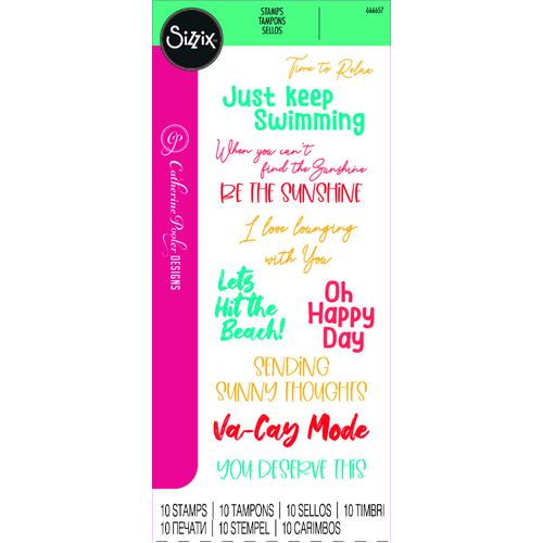 Sizzix Clear Stamps Set 10PK Va-Cay Mode by Catherine Pooler