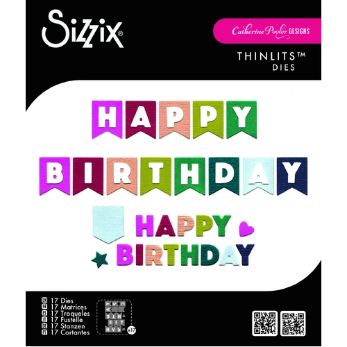 Sizzix Thinlits Die Set 17PK Birthday Bunting by Catherine Pooler