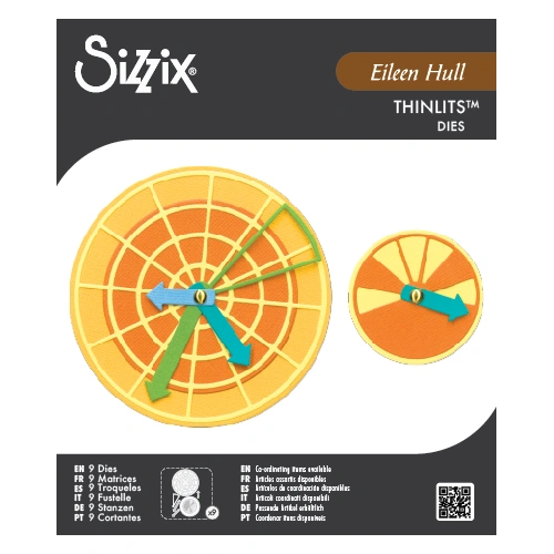 Sizzix Thinlits 9PK Die Set Rainbow Wheels by Eileen Hull