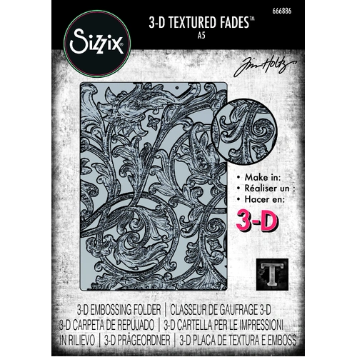 Sizzix 3-D Texture Fades Embossing Folder Entangled Large/A5 by Tim Holtz