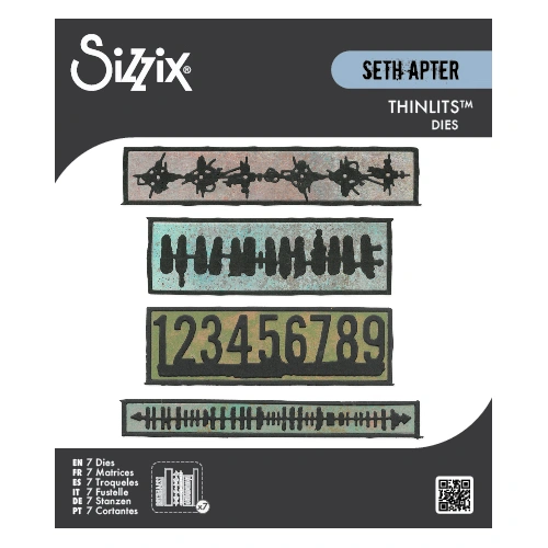 Sizzix Thinlits Die Set 7PK Borderlines by Seth Apter