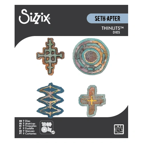 Sizzix Thinlits Die Set 9PK Roundabouts by Seth Apter