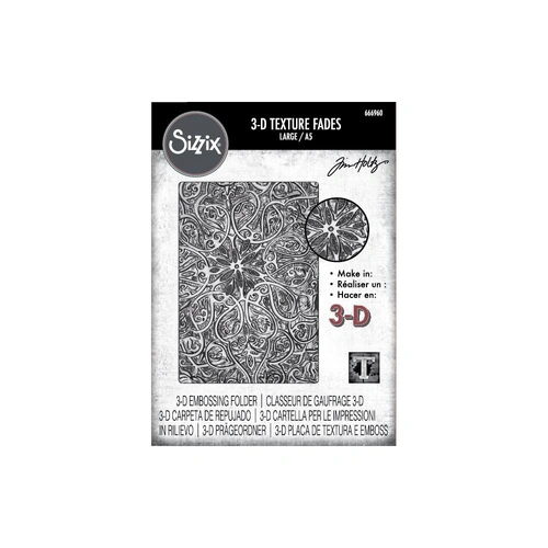 Sizzix 3-D Texture Fades Embossing Folder - Engraved Large/A5 by Tim Holtz