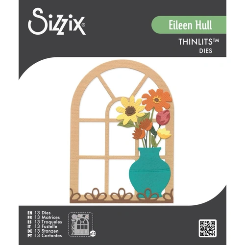 Sizzix Thinlits Die Set 13pk Windowsill Flowers and Vase by Eileen Hull 
