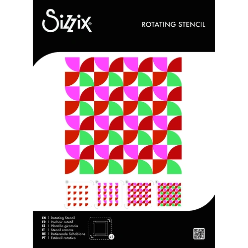 Sizzix Rotating Stencils 1PK Candy Kitsch by Sizzix 
