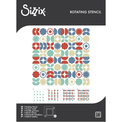 Sizzix Rotating Stencils 1PK Retro Vibe by Sizzix 