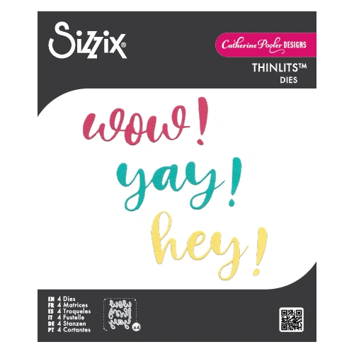 Sizzix Thinlits Die Set 4PK Exclamation Word Dies by Catherine Pooler