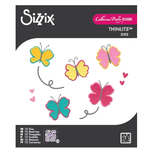 Sizzix Thinlits Die Set 15PK Bright Butterflies #2 by Catherine Pooler