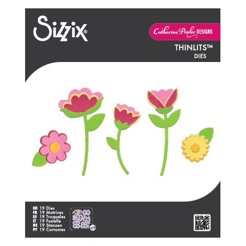 Sizzix Thinlits Die Set 19PK Whimsy Blooms #2 by Catherine Pooler